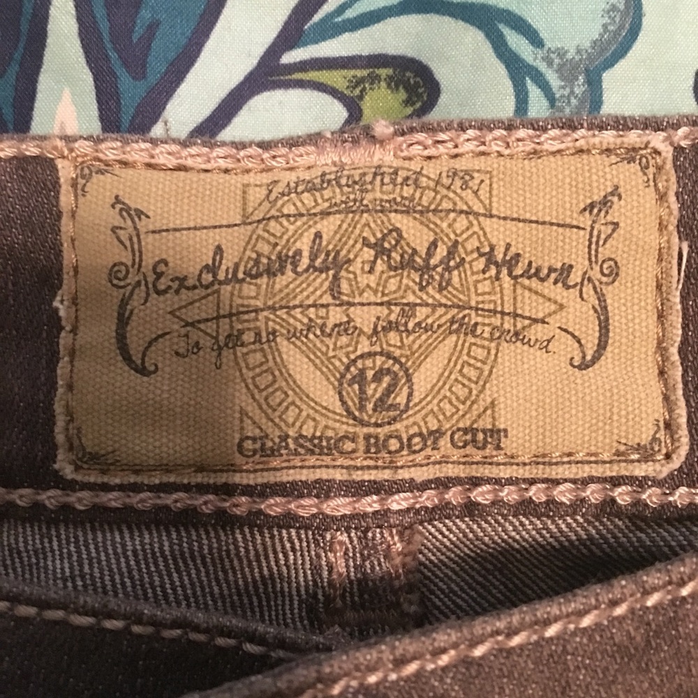 Ladies Ruff Hewn Gray stonewashed bootcut jeans - Picture 2 of 3